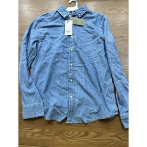 Goodfello & Co Men's Long Sleeve Shirt‎ Medium Blue
